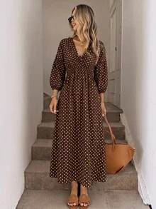SHEIN LUNE Women Midi Dresses - Multicolor - View 5