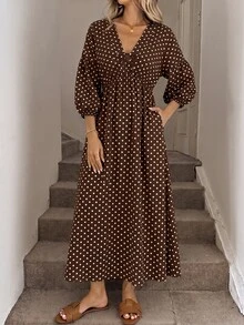 SHEIN LUNE Women Midi Dresses - Multicolor - View 3