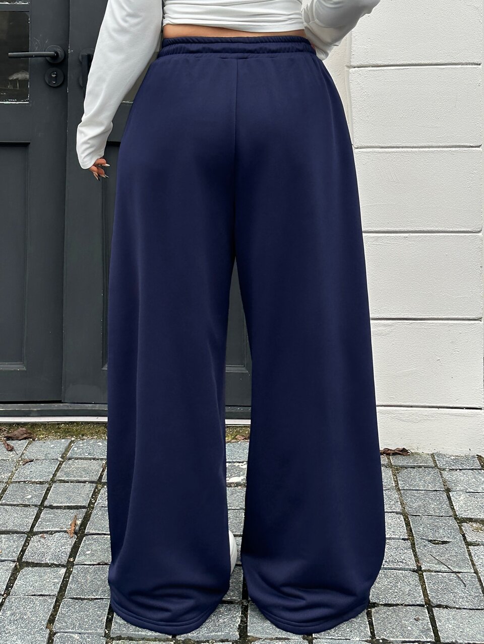 Letter Print Loose Elastic Waist Street Casual Versatile Sports Sweatpants Fall