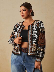 Travachic 秋冬長袖刺繡印花夾克 - 彩色 - 查看 4