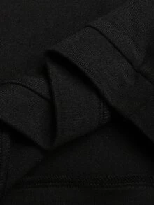 SHEIN 青少年女孩黑白拼色前開襟拉鍊夾克背心內搭褲運動套裝 3件組 - 黑與白 - 查看 11