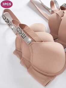 DesireSculpt Women's Underwire Bra 3pcs/Pack - Apricot - View 4