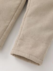 SHEIN Baby Boy Solid Color Casual Versatile Daily Wear Long Pants - Khaki - View 6