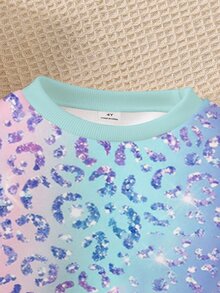 Girls' Sweatshirt, Colorful Leopard Print, Suitable For Autumn And Winter, Simple Casual, Fashionable And Versatile - Multicolor - View 4
