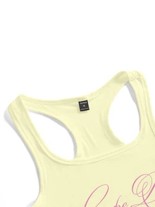 ROMWE Grunge Punk Punk Badge Sexy Tank Top Short Dress For Women - Yellow - View 3