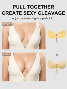 SHEIN 1pc Women's Adhesive Bra Accessory - Camel - View 4