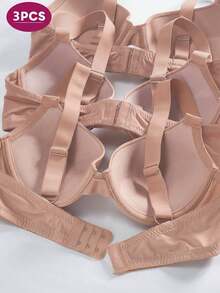 DesireSculpt Women's Underwire Bra 3pcs/Pack - Apricot - View 2