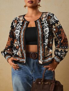 Travachic 秋冬長袖刺繡印花夾克 - 彩色 - 查看 5