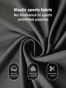 Gym Rark Men's Drawstring Waist Letter Pattern Casual Daily Travel Sports Long Pants, Gym - Black - View 5