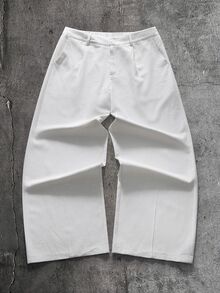 AXEPEAK 男士休閒百搭純色襯衫褲裝套裝 - 白色 - 查看 10
