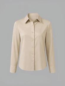 EMERY ROSE Blusas y camisas de mujer - Caqui - Ver 3