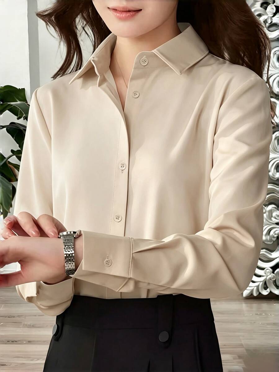 EMERY ROSE Blusas y camisas de mujer - Caqui - Ver 1