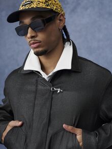 PAVTROS Men's Solid Color Casual Versatile Daily Wear Long Sleeve Jacket - Black - View 6