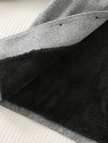 SHEIN معطف طويل متعدد الاستخدامات بأزرار وأكمام طويلة وجيب للأولاد الصغار - رمادي - مشاهدة 9