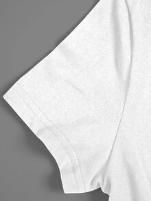 EMERY ROSE Women's Solid Color V-Neck Slim Fit Versatile Daily Long Sleeve T-Shirt - White - View 5