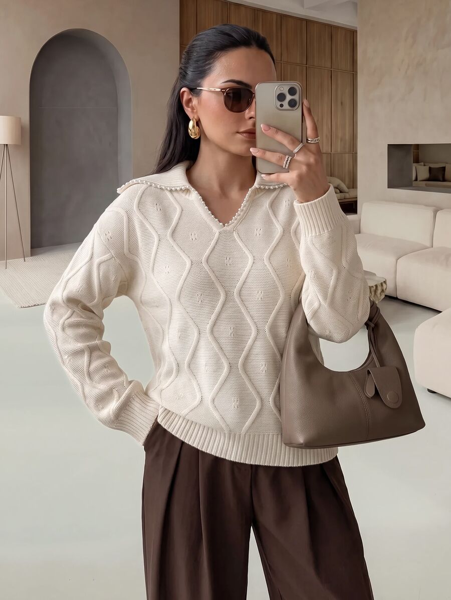 Mulvari Vintage Slouchy Loose Slimming Sweater Women Spring Autumn New Niche Design Large Lapel Knit Cardigan