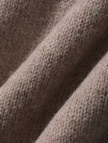 DAZY Women's Wool Letter Print Casual Versatile Daily Wear Long Sleeve Sweater, Autumn - Coffee Brown - View 7