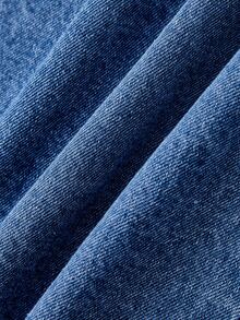 Sweetra Casual Women's Waist Knot Denim Skirt - Blue - View 4