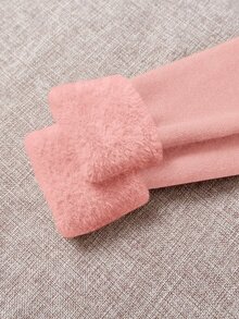 Franclia High Neck Thermal Lined Thickened Autumn/Winter New Slim Fit One-Piece Thermal Inner Layer Long Sleeve Sweater - Watermelon Pink - View 5