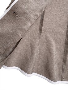 Easowa Women's Piped Long Sleeve Jacket And Pants Casual Commute Suit Set - Khaki - View 7