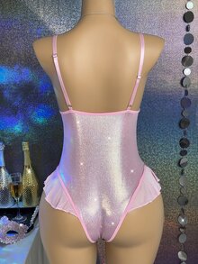 MidnightGlam 1pc Pink Sexy Bow Jumpsuit - Pink - View 2