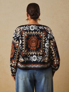 Travachic 秋冬長袖刺繡印花夾克 - 彩色 - 查看 2