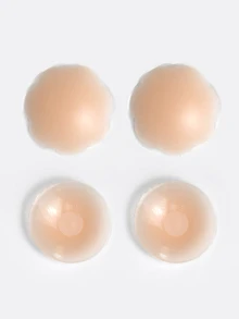 SHEIN 隱形乳貼 親膚自黏可重複使用矽膠胸貼 女款 適用無肩帶露背深V洋裝 夏季婚禮派對 - 藕粉色 - 查看 5