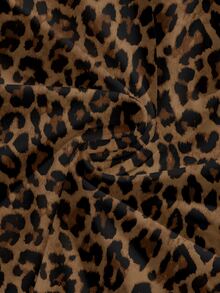 ROMWE Grunge Punk Dark Punk Leopard Print Sleeveless Plus Size Tank Top - Brown - View 4