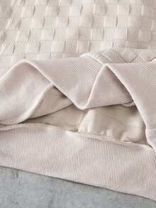 SHEIN 青少年男孩秋冬保暖基礎款加厚舒適連帽衛衣與運動長褲2件套，適合休閒日常穿著、街頭風，秋冬套裝 - 卡其色 - 查看 7