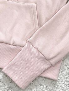 IslaSuriya V-Neck Hooded Slim Fit Women's Sweatshirt - Pink - View 5