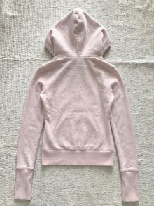 IslaSuriya V-Neck Hooded Slim Fit Women's Sweatshirt - Pink - View 2