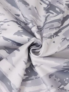 SHEIN 青少年女孩休閒抽繩下擺寬腿直筒運動長褲，秋冬款 - 淺灰色 - 查看 8