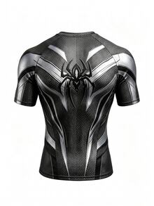 Gym Rark Men's Spider Graphic Print Crew Neck Short Sleeve Sports T-Shirt - Multicolor - View 2