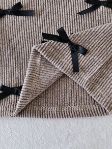 SHEIN 2件組女嬰休閒百搭時尚長袖上衣與長褲套裝，適合春、秋、冬日常穿著 - 卡其色 - 查看 7