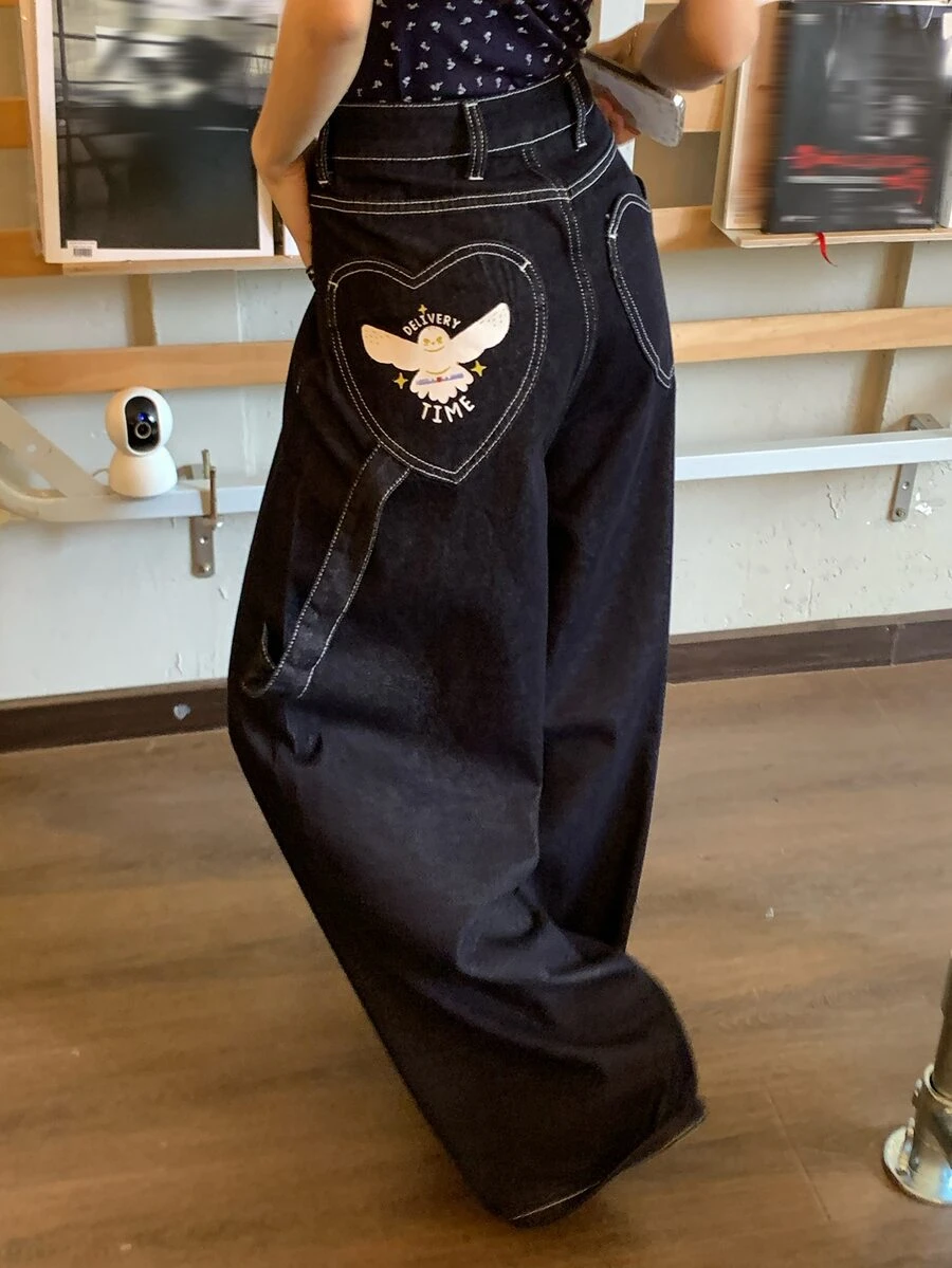 DAZY Jeans en denim décontractés et polyvalents pour femme, à porter au quotidien, avec poches, automne - Bleu azur - Voir 1