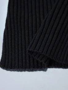 Y2Kool Top de punto corto ultra sexy gótico Y2K baddie casual callejero punk oscuro para mujer con manga larga tipo chal, adecuado para verano, otoño, fiesta, vacaciones en la isla, festival de música, festival de música electrónica, atuendo diario de Halloween - Negro - Ver 9