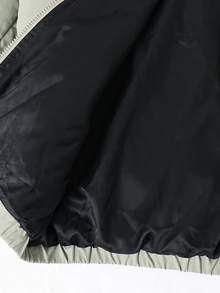 SHEIN 青少年男孩拼色連帽拉鍊休閒百搭冬季加厚棉外套 - 彩色 - 查看 5