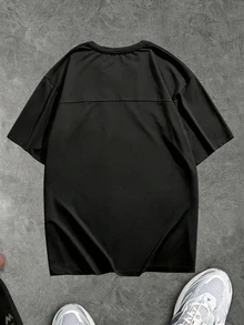 Sport MetroGents Men's Wing Print Sports T-Shirt, Gym - Black - View 2