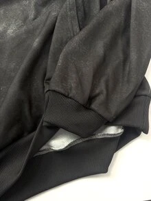 Manfinity Dauomo 男士休閒櫻花印花連帽衛衣，秋季 - 深灰色 - 查看 6