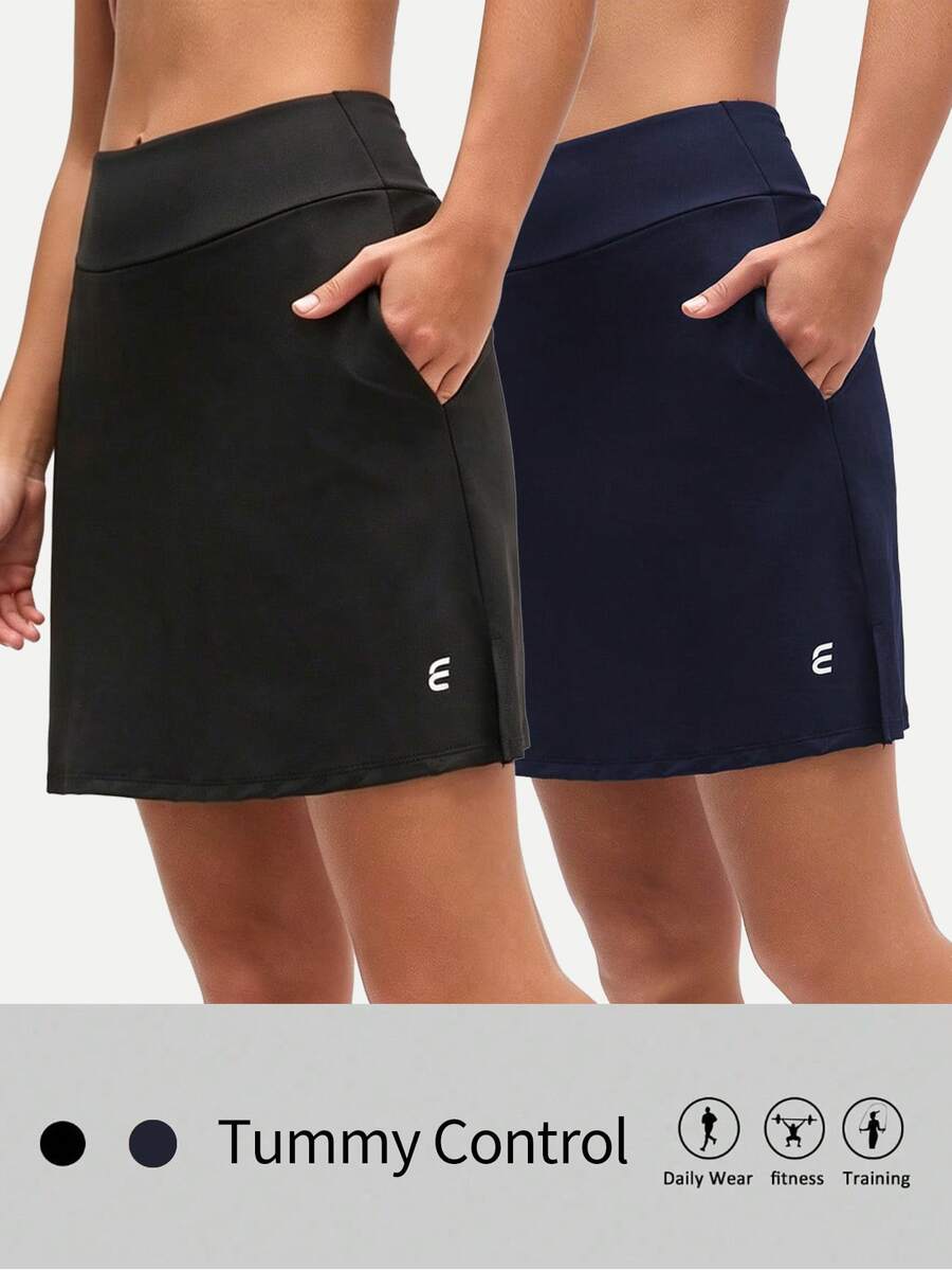SHEIN Velisys New Versatile High-End Women's Sports Running Skirt - Multicolor - View 1