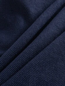 SHEIN 女童字母印花 2 合 1 拼接休閒日常長袖衛衣 - 藏蓝色 - 查看 4