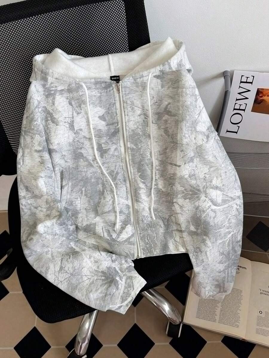 IslaSuriya Plus Size Casual Thermal Lined Hooded Sweatshirt, Autumn/Winter - Multicolor - View 1