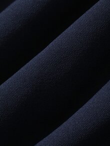 DAZY 女款簡約優雅收腰長袖襯衫，適合商務辦公 - 藏蓝色 - 查看 6
