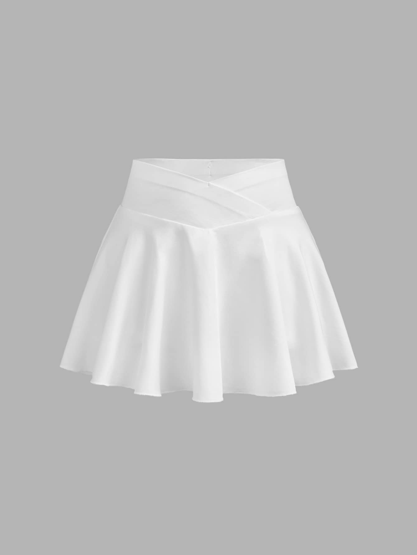 Tween Girls Tween Girl White Sportswear Leggings Skirt With Pockets, Anti-Exposure, Casual Versatile Daily Fashion - White - View 7