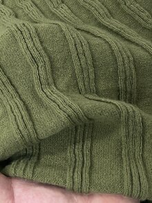 Rusticease Women's Vintage Button Half-Placket Long Sleeve Sweater Dress - Army Green - View 3