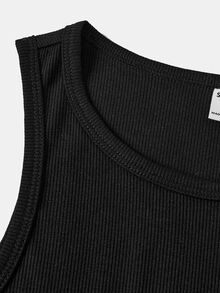 SHEIN Girlism Moletom com Zíper Preto para Adolescentes, Colete de Tricô Solto, Saia Plissada Xadrez Vermelha e Preta, Conjunto de 3 Peças Casual para Escola - Multicolorido - Visão 4