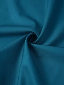 SHEIN Clasi 女款百褶優雅襯衫與花卉印花長裙兩件套 - 水鴨藍 - 查看 5