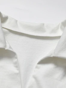 EMERY ROSE Atasan Wanita Polos Lengan Panjang Model Bahu Longgar Kasual Minimalis Elegan untuk Kantor/Brunch, Warna Putih Musim Gugur - Putih - View 3