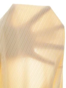 GlowEve CURVE 大尺碼女款優雅純色圓領針織T恤，適合春夏疊穿與休閒穿著，極簡時尚 - 黃色 - 查看 7