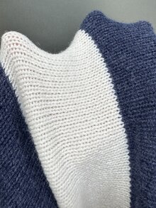 Manfinity Homme Men's Colorblock Casual Versatile Daily Wear Long Sleeve Sweater - Blue and White - View 4
